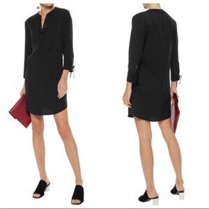 Theory Jullitah R2 Black Tencel Women's Bohemian Shirt Shift Dress Sz 10 EUC